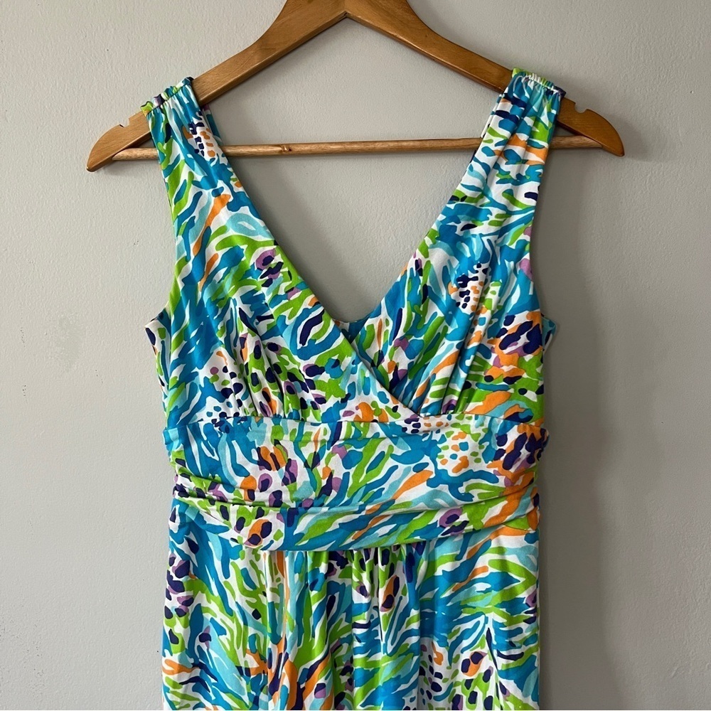 Lilly Pulitzer Sea Soiree Shianne V-Neck Above The Knee Dress Size Small - Picture 3 of 5